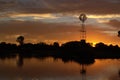 Argentinean pampas mill Royalty Free Stock Photo