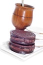 Argentinean-uruguayan alfajores and mate Royalty Free Stock Photo