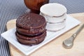 Argentinean-uruguayan alfajores and mate Royalty Free Stock Photo