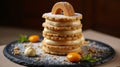 Argentinian Alfajor Shortbread Tower with Dulce de Leche Foam Royalty Free Stock Photo