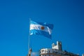 Argentinian flag in Buenos Aires, Argentina. Royalty Free Stock Photo