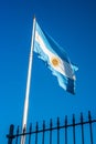 Argentinian flag in Buenos Aires, Argentina. Royalty Free Stock Photo