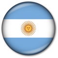 Argentinian Flag Button Royalty Free Stock Photo