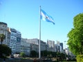 Argentinian flag flapping