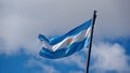 Argentinian flag in Buenos Aires Royalty Free Stock Photo