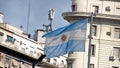 Argentinian flag in Buenos Aires Royalty Free Stock Photo