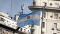 Argentinian flag in Buenos Aires Royalty Free Stock Photo