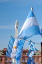 Argentinian Flag in May square pyramid Royalty Free Stock Photo