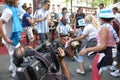 Argentinian Football Fans at the 2006 Football World Cup at Breitscheidplatz in Berlin on June 29, 2006 one day before the quarte