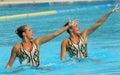 Argentinian synchro swimmers Royalty Free Stock Photo