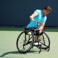 Argentinian wheelchair tennis player Gustavo Fernandez in action during US Open 2017 Wheelchair Men`s Singles semifinal