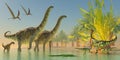 Argentinosaurus in Lake