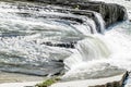 Argillilte threshold on the mountain river Royalty Free Stock Photo