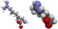 Arginine (Arg, R) Molecule Royalty Free Stock Photo