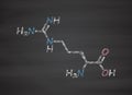 Arginine (L-arginine, Arg, R) amino acid molecule