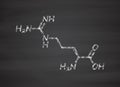 Arginine (L-arginine, Arg, R) amino acid molecule