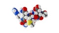 argireline molecule, acetyl hexapeptide-3 molecular structure, isolated 3d model van der Waals