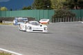 1988 Argo JM19C Group C racer in a classic car race at the Jarama circuit