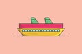 argo Ship With Containers vector illustration