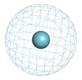 Argon Ar atom. Occurs as unreactive noble gas. Used as doping agent to simulate hypoxic conditions.