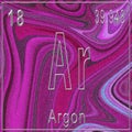 Argon chemical element, Sign with atomic number and atomic weight Royalty Free Stock Photo