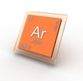 Argon chemical element sign Royalty Free Stock Photo
