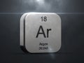 Argon element from the periodic table