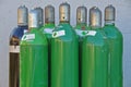 Argon gas bottles Royalty Free Stock Photo