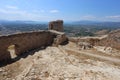 the fortress on Mount Larissa in Argos in the Peloponnese Royalty Free Stock Photo