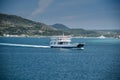 Argostoli to Lixouri ferry heading to Lixouri.