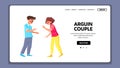 Arguing Couple Boyfriend And Girlfriend Vector