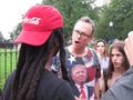 Arguing With the Trump Supporter at Lafeyette Park Royalty Free Stock Photo