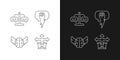 Argumentation skills linear icons set for dark and light mode Royalty Free Stock Photo