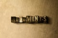 ARGUMENTS - close-up of grungy vintage typeset word on metal backdrop