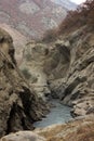 Argun Canyon in Chechnya mountains Royalty Free Stock Photo