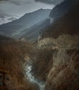 Argun Canyon in Chechnya mountains Royalty Free Stock Photo