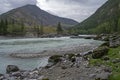 Argut River before flowing into the Katun river. Altai Mountains