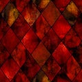 Argyle bloody grunge watercolor seamless pattern