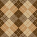 Argyle Design in Brown and Beige Royalty Free Stock Photo