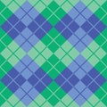 Argyle Design in Green and Blue