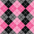 Argyle Design in Pink and Black Royalty Free Stock Photo
