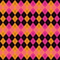 Argyle Design in Pink, Orange and Black