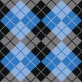 Argyle Pattern in Blue and Black Royalty Free Stock Photo