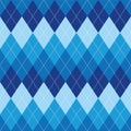 Argyle pattern blue rhombus seamless texture Royalty Free Stock Photo