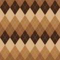 Argyle pattern brown rhombus seamless texture