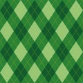 Argyle pattern green rhombus seamless texture