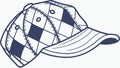 Argyle Patterned Baseball Cap Headwear Vector, vector design Generative AI Royalty Free Stock Photo