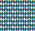 Argyle seamless pattern, four color options. Vector illustration.