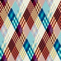 Argyle seamless vector pattern background. Pattern of a rhombuses. Royalty Free Stock Photo