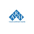 ARH letter logo design on white background. ARH creative initials letter logo concept. ARH letter design Royalty Free Stock Photo